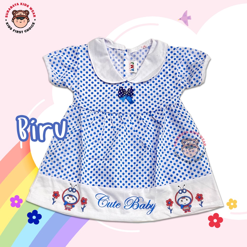 Dress Anak Perempuan Motif Polkadot Warna Cute Baby