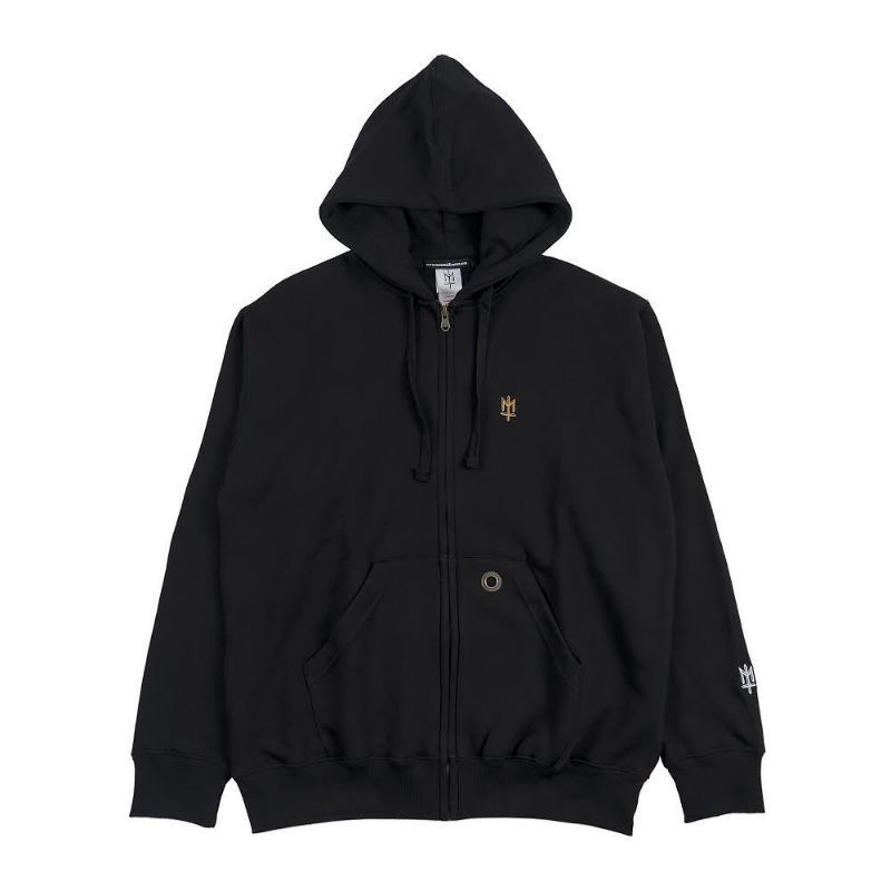 HOODIE ZIPPER MATERNAL DISASTER SIMPLE BLACK-NIER