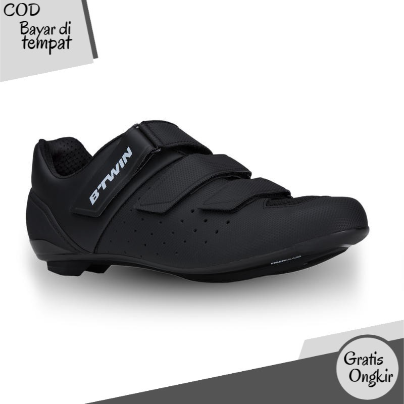 Decathlon Btwin Sepatu Roadbike 500 Hitam - 8408251 TN2