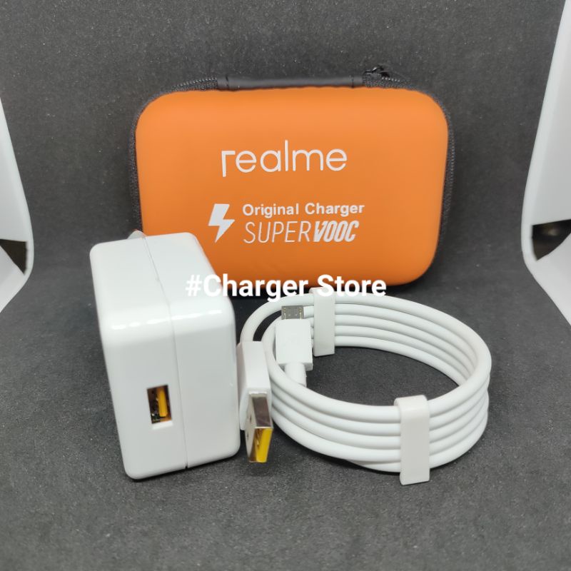 Charger Realme 20W 4A SUPER VOOC Fast Charging Micro USB ORIGINAL 100% Realme C1 C2 C3 C11 C12 C15