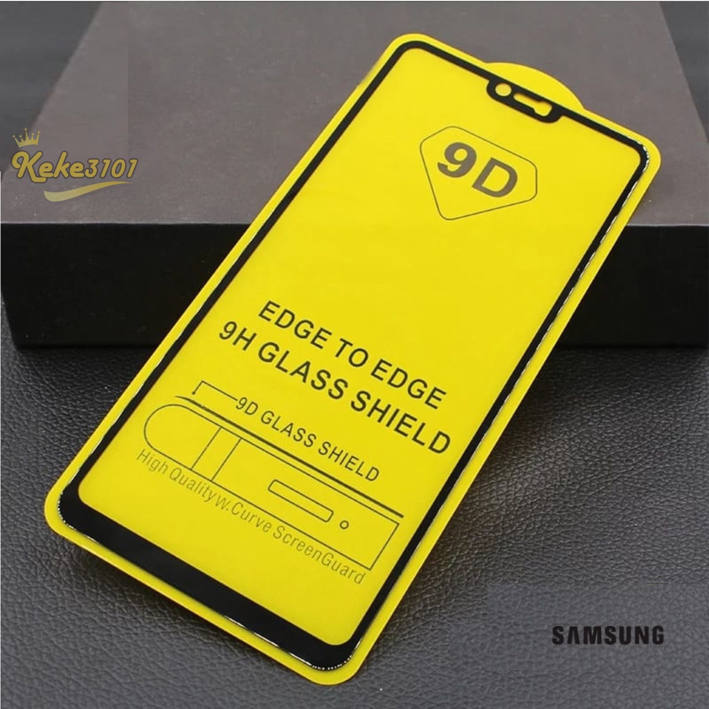 Tempered Glass Samsung J2 J3 J4 J5 J6 J7 J8  M10 M10S M20 M12 M14 M02 M32 5G Prime Pro Core Plus Full Cover 9D 21D