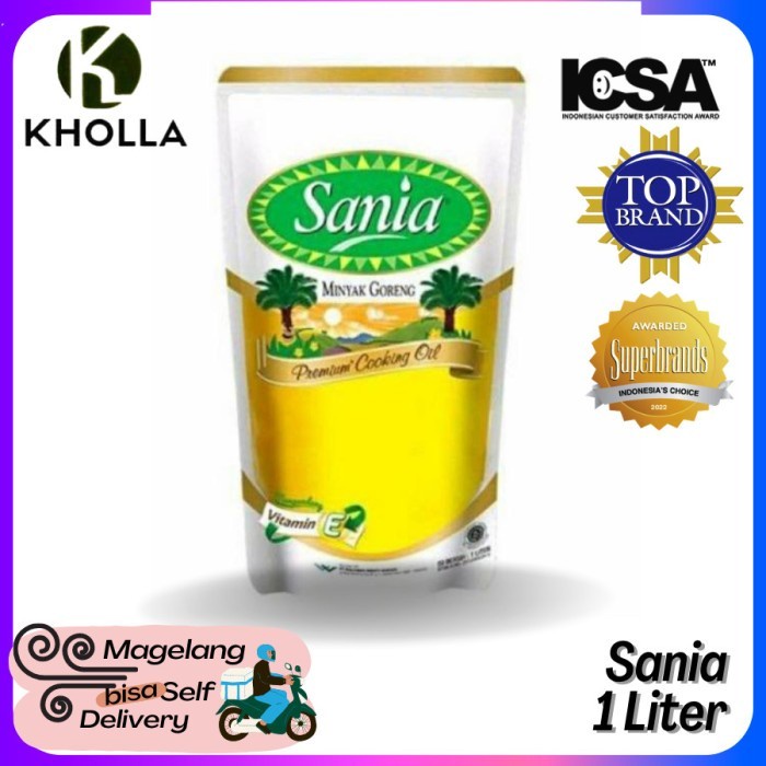 

Promo Sania 1 Liter Minyak Goreng Migor Kemasan 1Liter Bening Kemasan