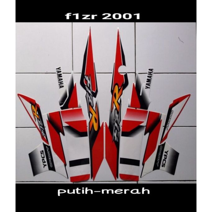 striping stiker motor f1zr 2001 merah putih