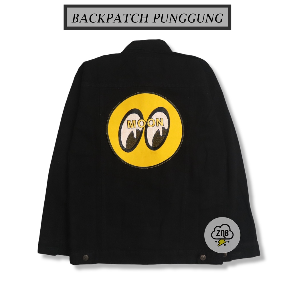 PATCH BORDIR LUCU BACKPATCH MOON EMBLEM KEREN TEMPELAN JAKET MOON