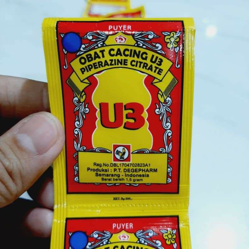 

OBAT CACING PUYER U3/MEMBASMI CACING GELANG KREMI