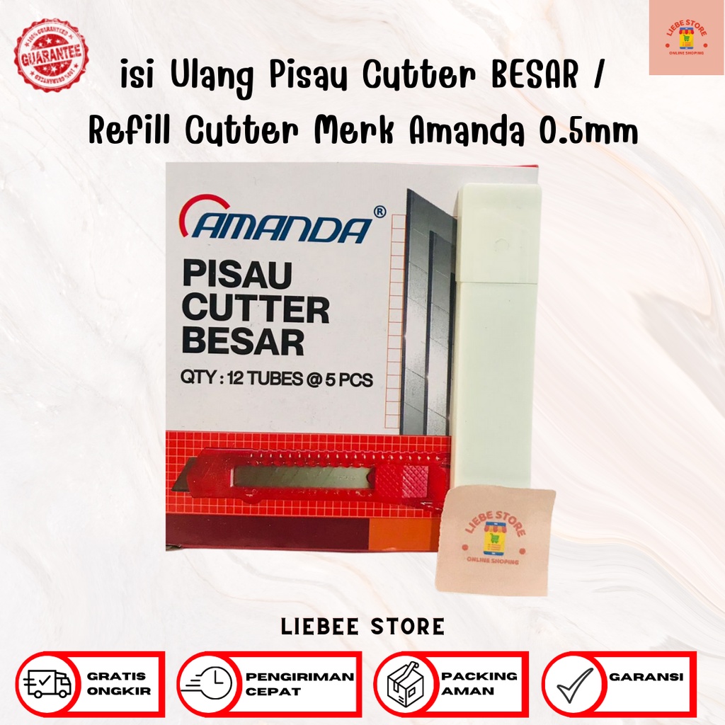

isi Ulang Pisau Cutter BESAR / Refill Cutter Merk Amanda 0.5mm