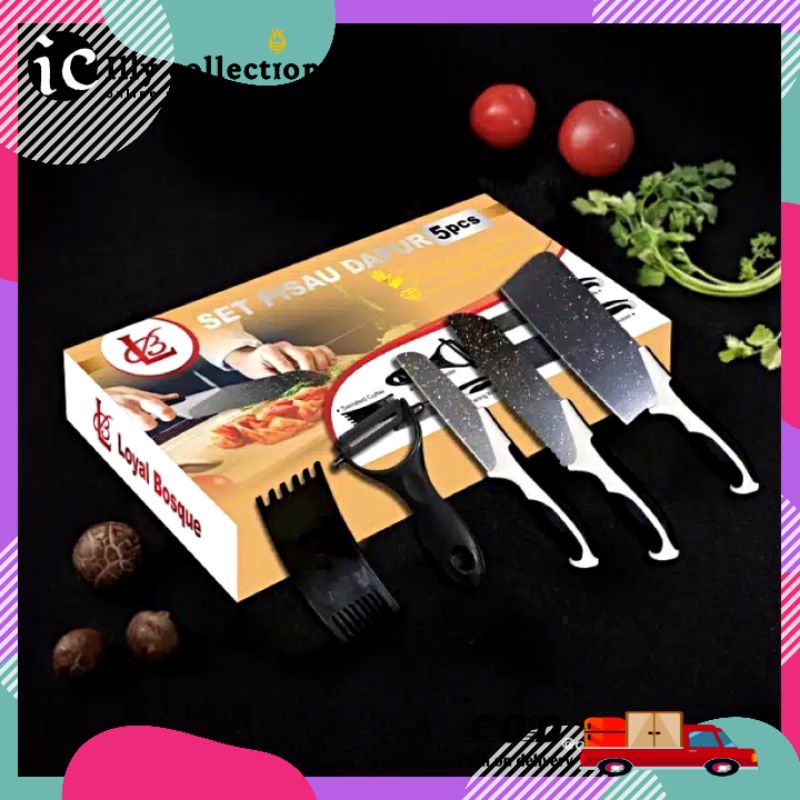 Pisau Set Dapur Isi 5 Pcs + Peeler