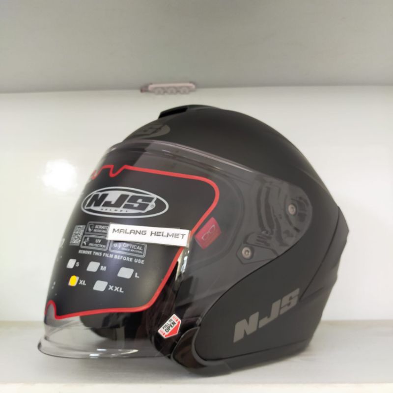 Helm NJS Kairoz Solid Black Doff (Ongkir Termurah 3kg)-2