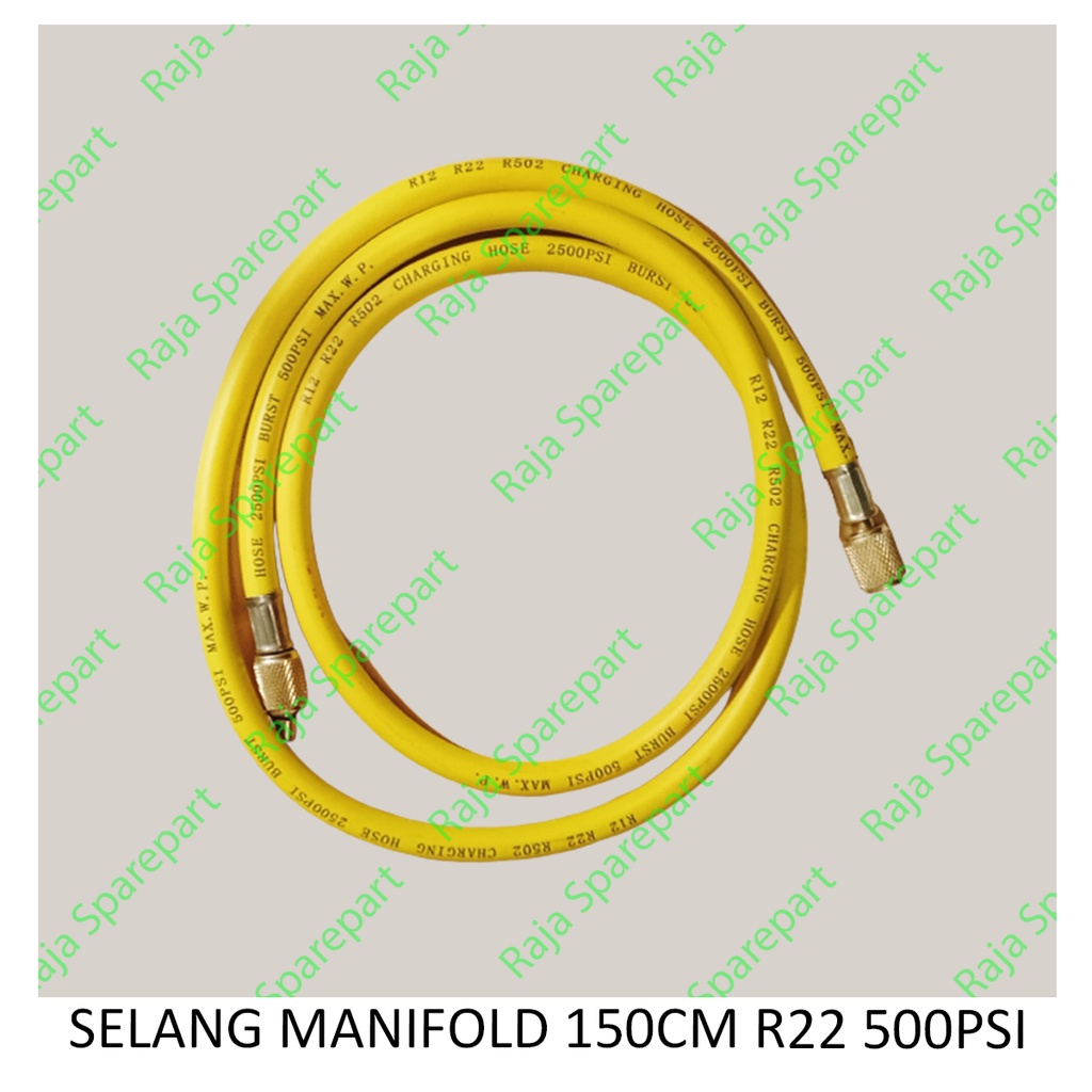 Selang Manifold R134/R22 150Cm 500Psi (Kuning)