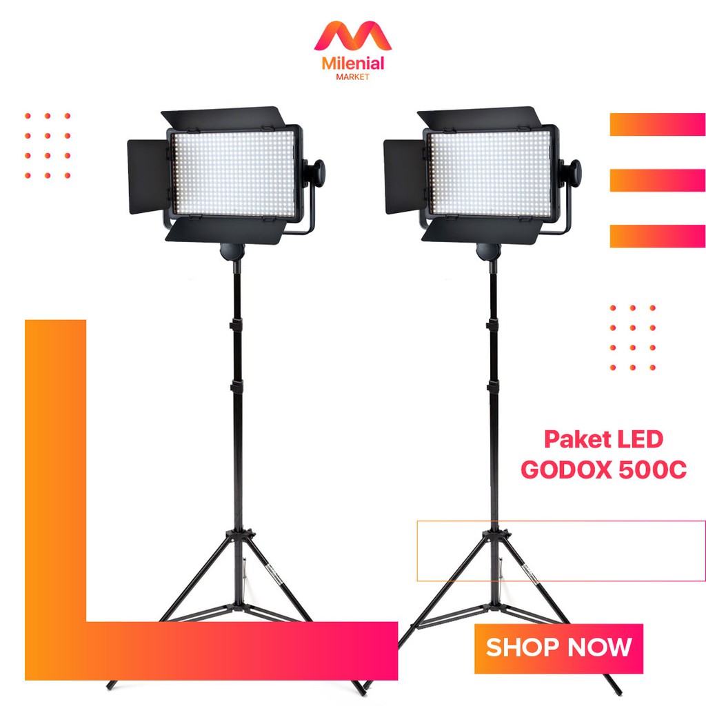 Paket LED Studio Milenial Godox 500C