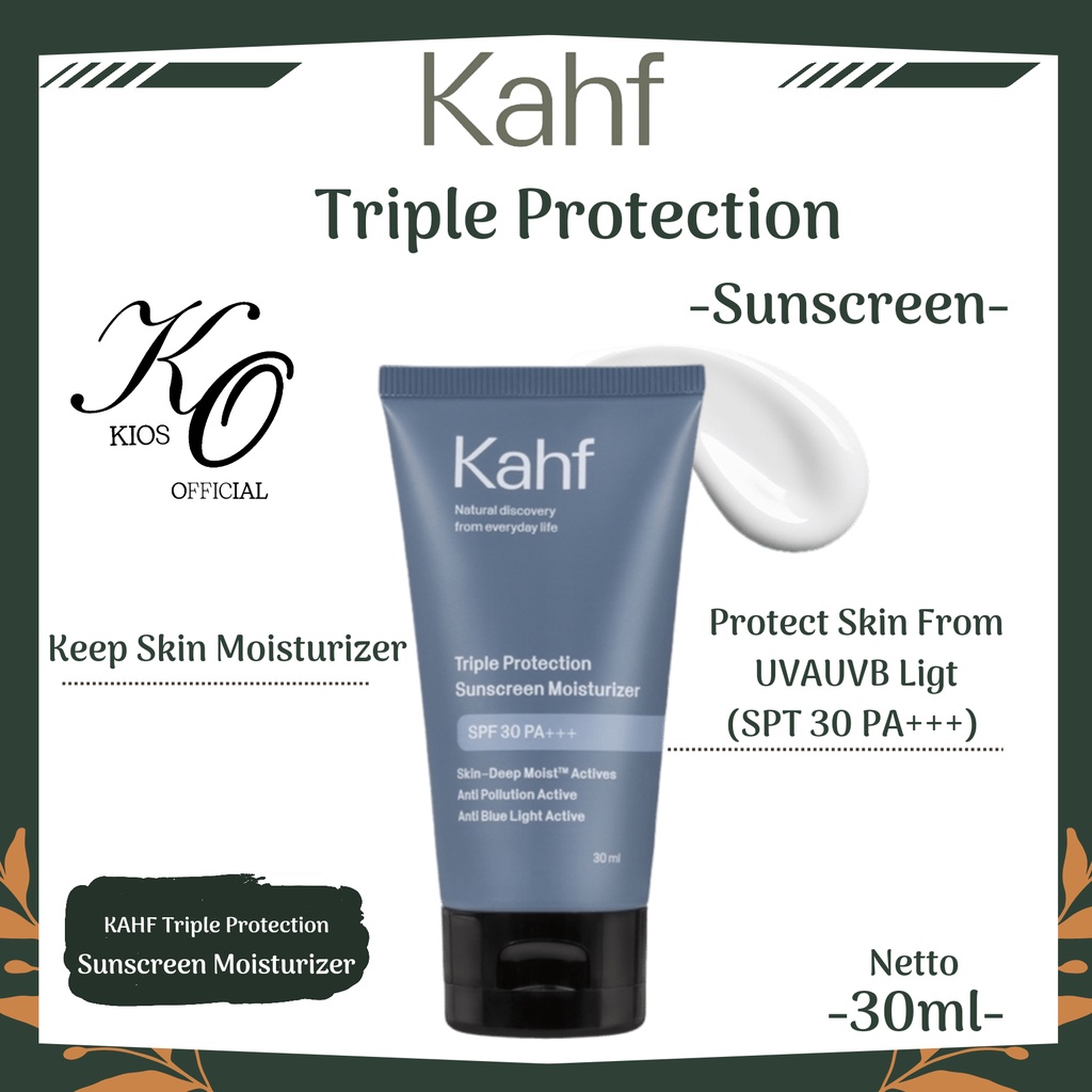 Kahf Triple Protection Sunscreen Moisturizer SPF 30 PA+++ 30ml