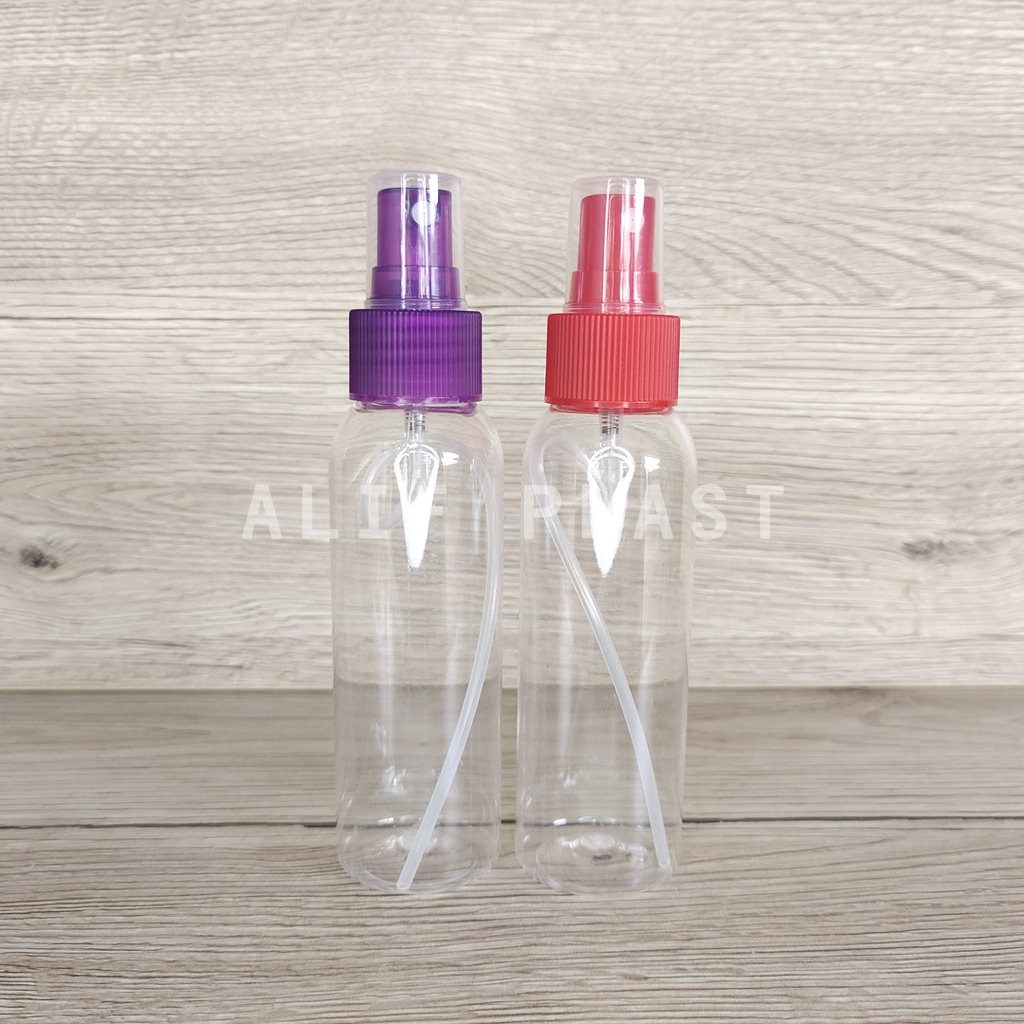BOTOL PET 100 ML BENING TUTUP SPRAY VARIAN WARNA WARNI