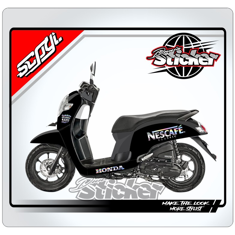 Cutting Sticker Striping Motor Honda Scoopy Nescafe SCOOPY 2017-2020 - Duniasticker22