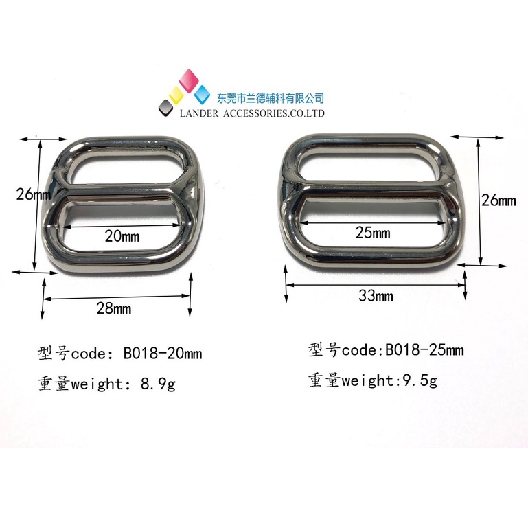 Lander Ring 8 Ring Jalan Buckle Alloy 20mm (2cm) Shiny Silver / 2pcs