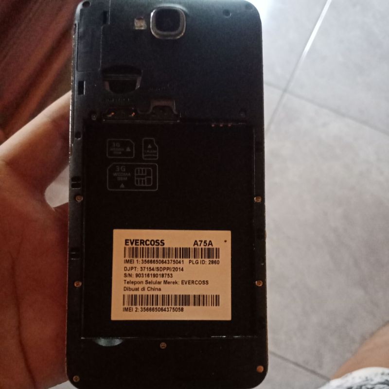 mesin evercoss a75/a75a hidup