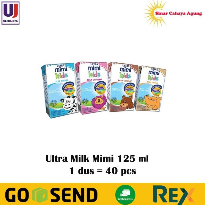 

BAYAR DITEMPAT (1 dus = 40 pcs) Susu UHT Ultra Milk Mimi 125 ml - Coklat