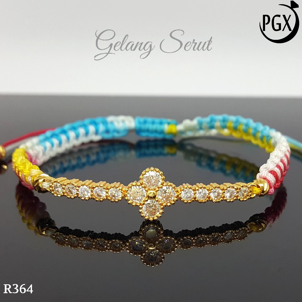 PGX Gelang Serut Xuping Wanita Perhiasan Lapis Emas Aksesoris Fashion Premium R364