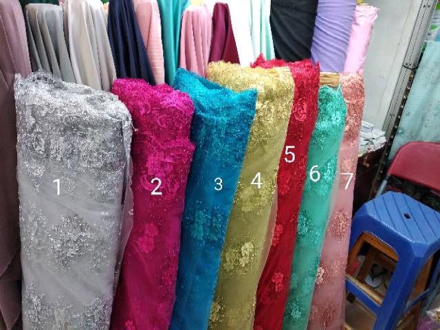 Tulle cornelly motif bunga 19-6