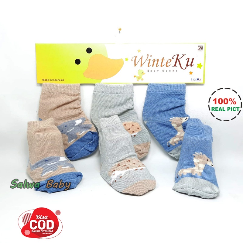 3 Pasang Kaos Kaki Bayi 3 In 1 Usia 3-12 Bulan Kualitas Premium Anababy