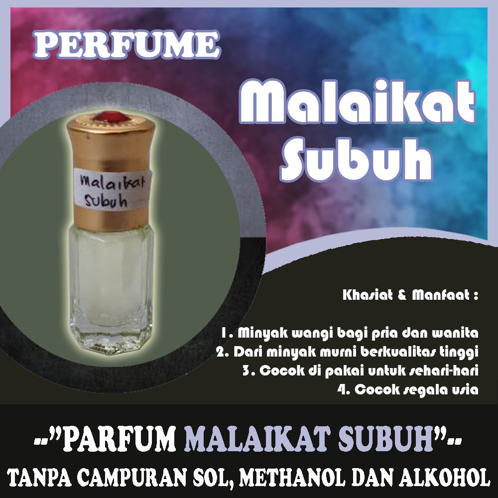 PERFUME PARFUM MALAIKAT SUBUH UKURAN 3 ML MINYAK WANGI ARAB ASLI 100 PERSEN NON ALKOHOL BEST QUAITY