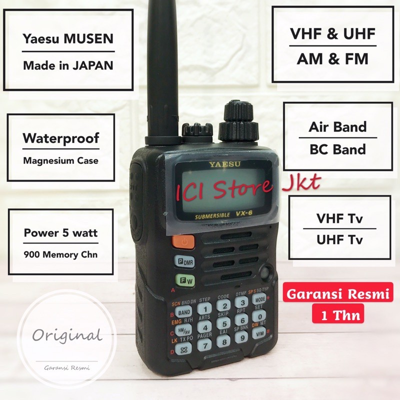 HT Yaesu VX 6R / Yaesu VX6R original garansi resmi