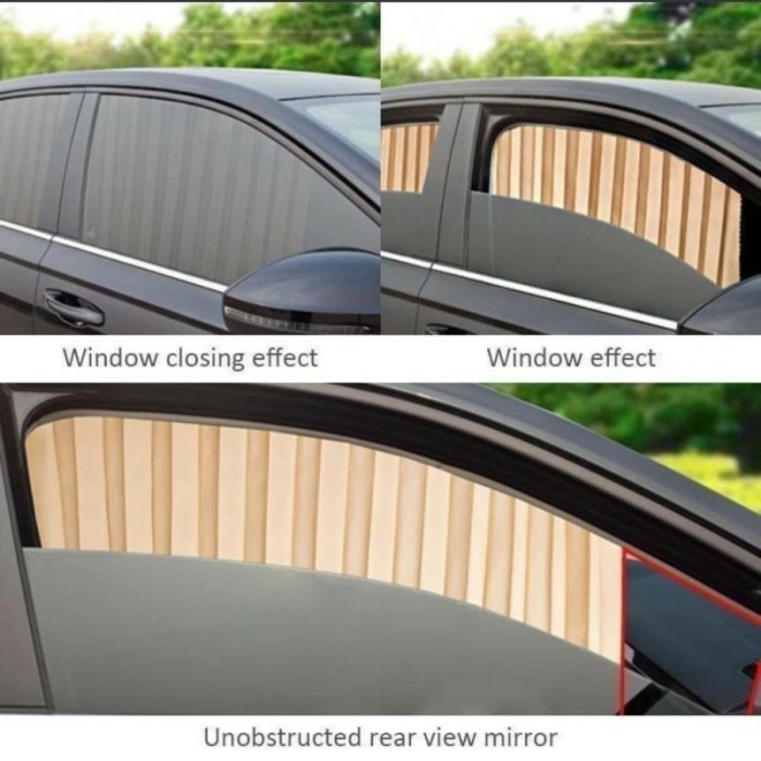 Premium Sunshade Tirai Horden Gorden Magnet 4 Pcs Mobil Sienta HRV