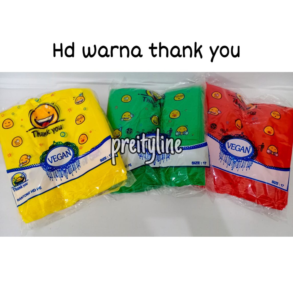 Kantong plastik THANK YOU warna