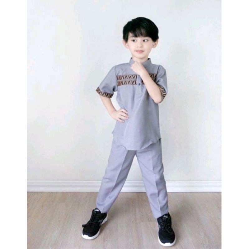 Baju Koko Anak Laki - Laki // Stelan Koko kurta FF Anak 2 - 9 THN