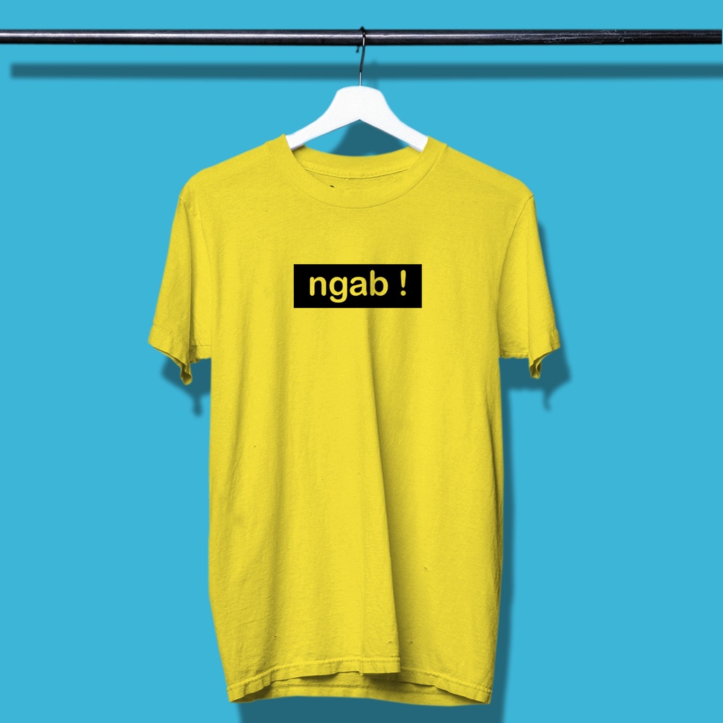 Kaos Tshirt Baju Distro Keren Ngab Premium Pria Wanita Cotton Combed 30s