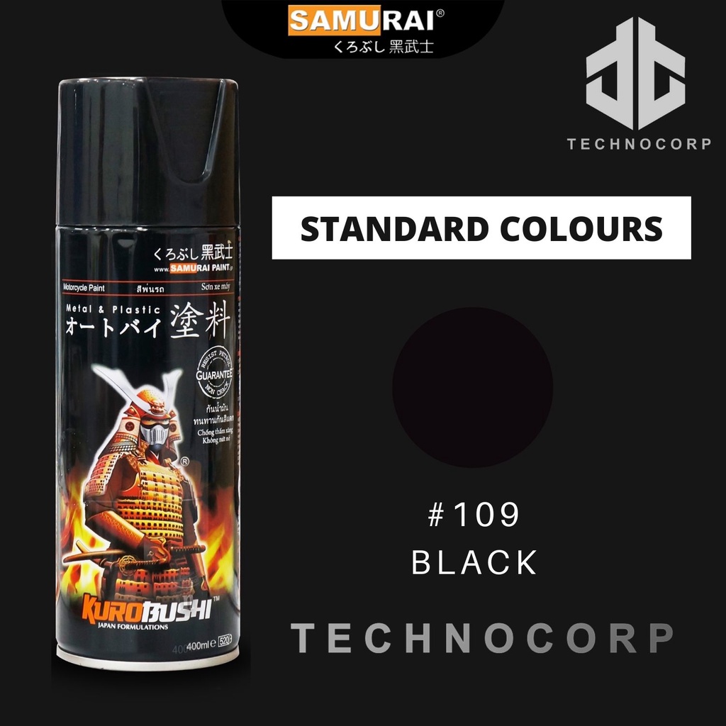 

Cat Semprot SAMURAI PAINT 109 BLACK / HITAM KILAT POLOS