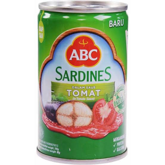 Sardines ABC Saus Tomat 155g Per 4 Kaleng (Kaleng Kecil) - Sarden ABC