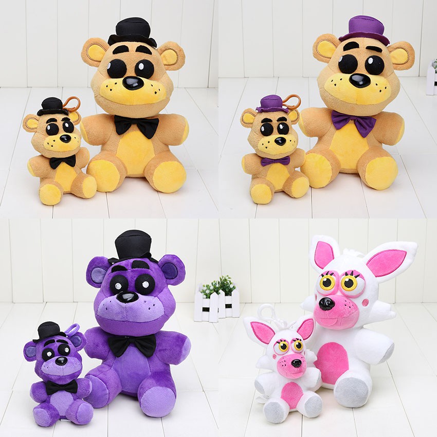 mainan 25cm / 14cm FNAF Plush toys Five Nights At Freddy's pendant Golden Freddy Nightmare