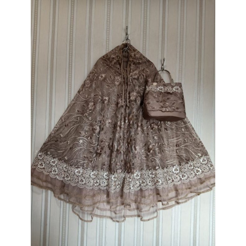 MUKENA SUTRA BRUKAT / MUKENA PENGANTIN / MUKENA MAHAR