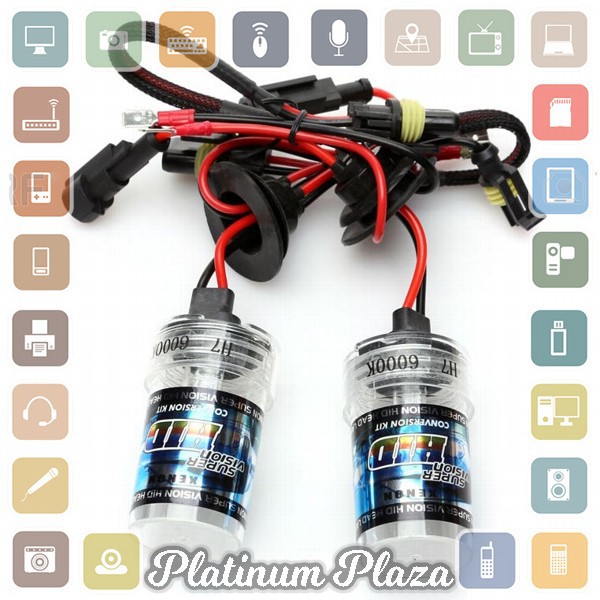 CROSSTIGER Lampu Mobil Headlight HID Xenon H7 6000K 55W 2 PCS with Ballast 12V - RSVR`11Z1LX-