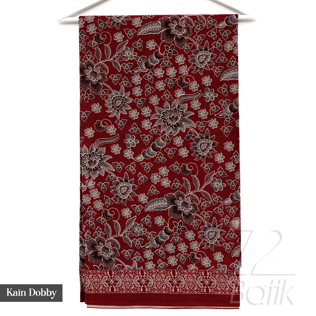 BAHAN BATIK PREMIUM Dobby Motif Kembang Warna Merah Abang Dolbi Dobi Doby Viscos 725341 Cap 72 Jarik Jarit Samping Kebat Panjang Batik Dobby Modern Premium Bahan Seragam Batik Pernikahan Kantor Keluarga Murah Kamen Jadi Batik Bali Lembaran