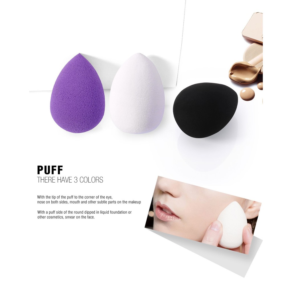 O.TWO.O Sponge Make Up Puff Beauty Blender Bentuk Tetes Air Ready 4 Varian 9912