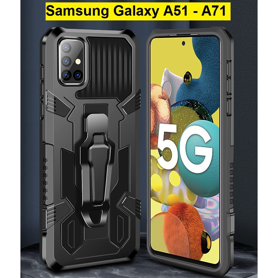 Samsung Galaxy A51 A71 Bumper Armor Robot Standing Hardcase Softcase Casing Hard Cover Soft Case