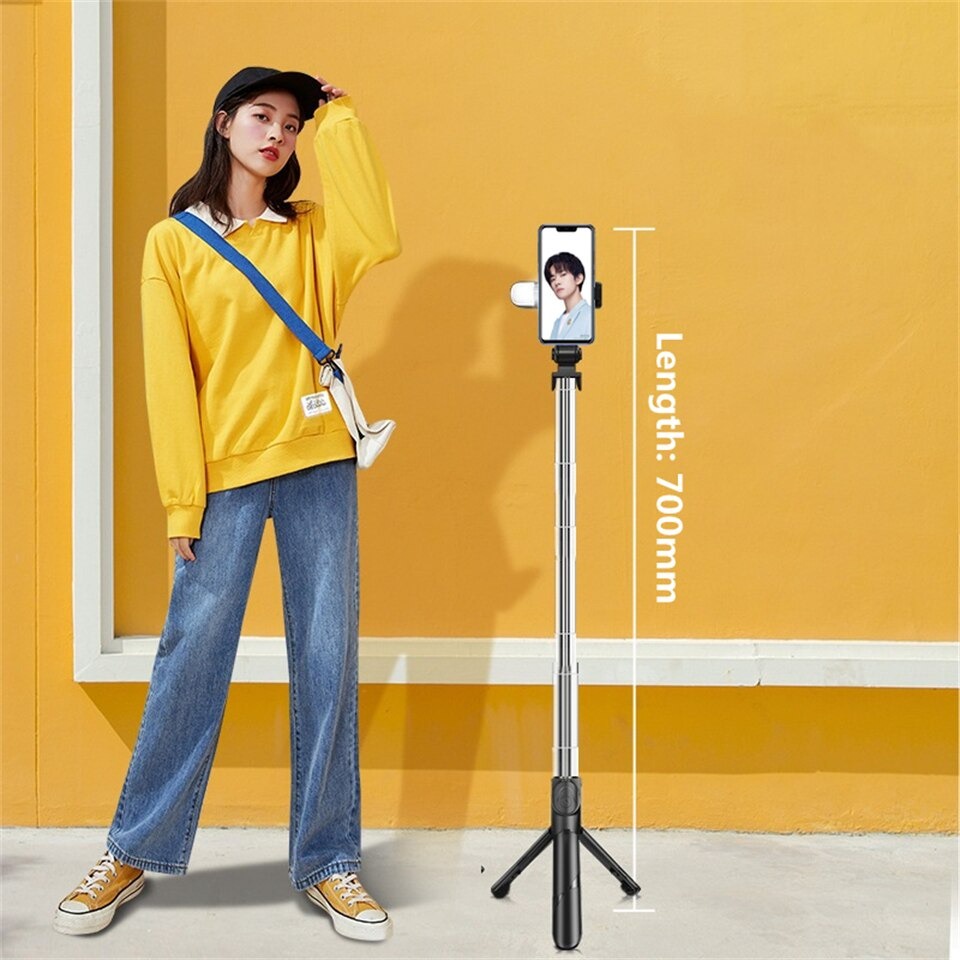 Tongsis Tripod dengan Bluetooth Shutter Tongsis Tripod with LED Light