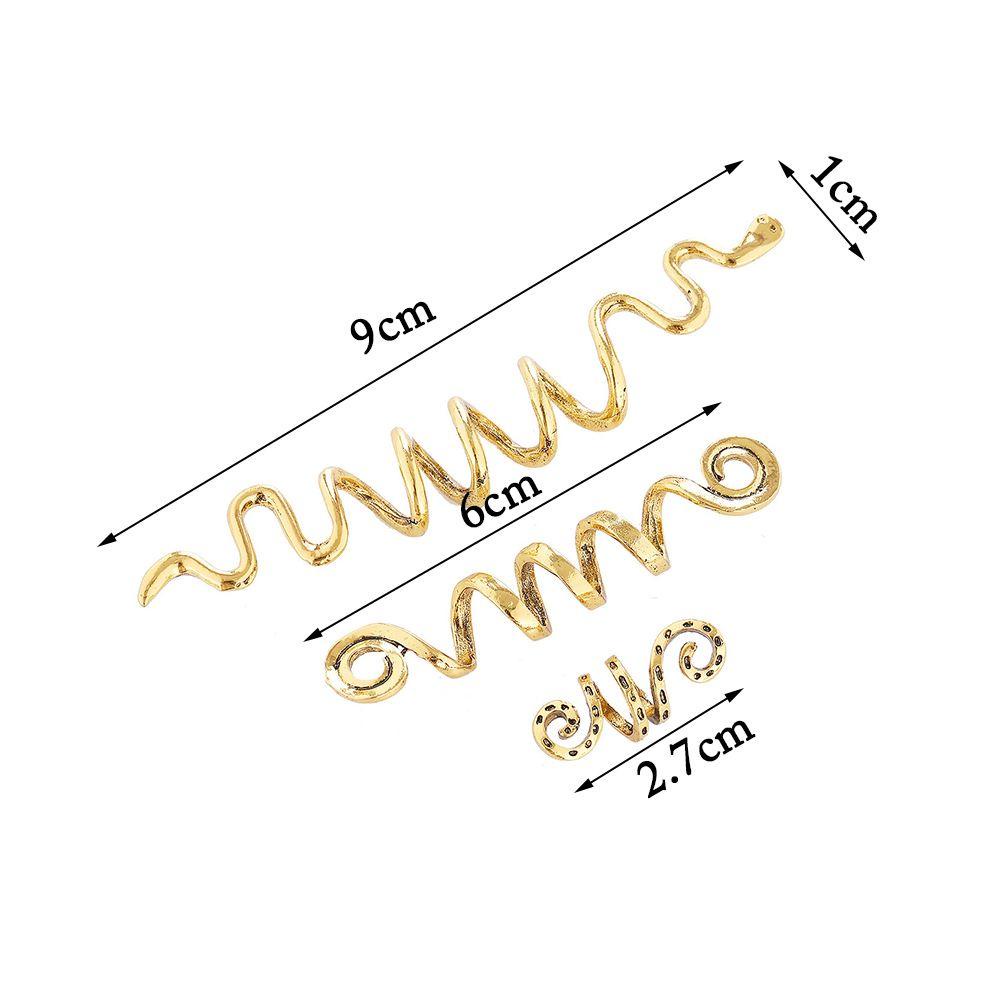 Cincin Manik-Manik Spiral Bentuk Gaya Vintage Untuk Aksesoris Rambut Gimbal