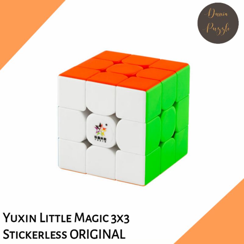 Rubik 3x3 Yuxin Little Magic 3x3 Stickerless ORIGINAL