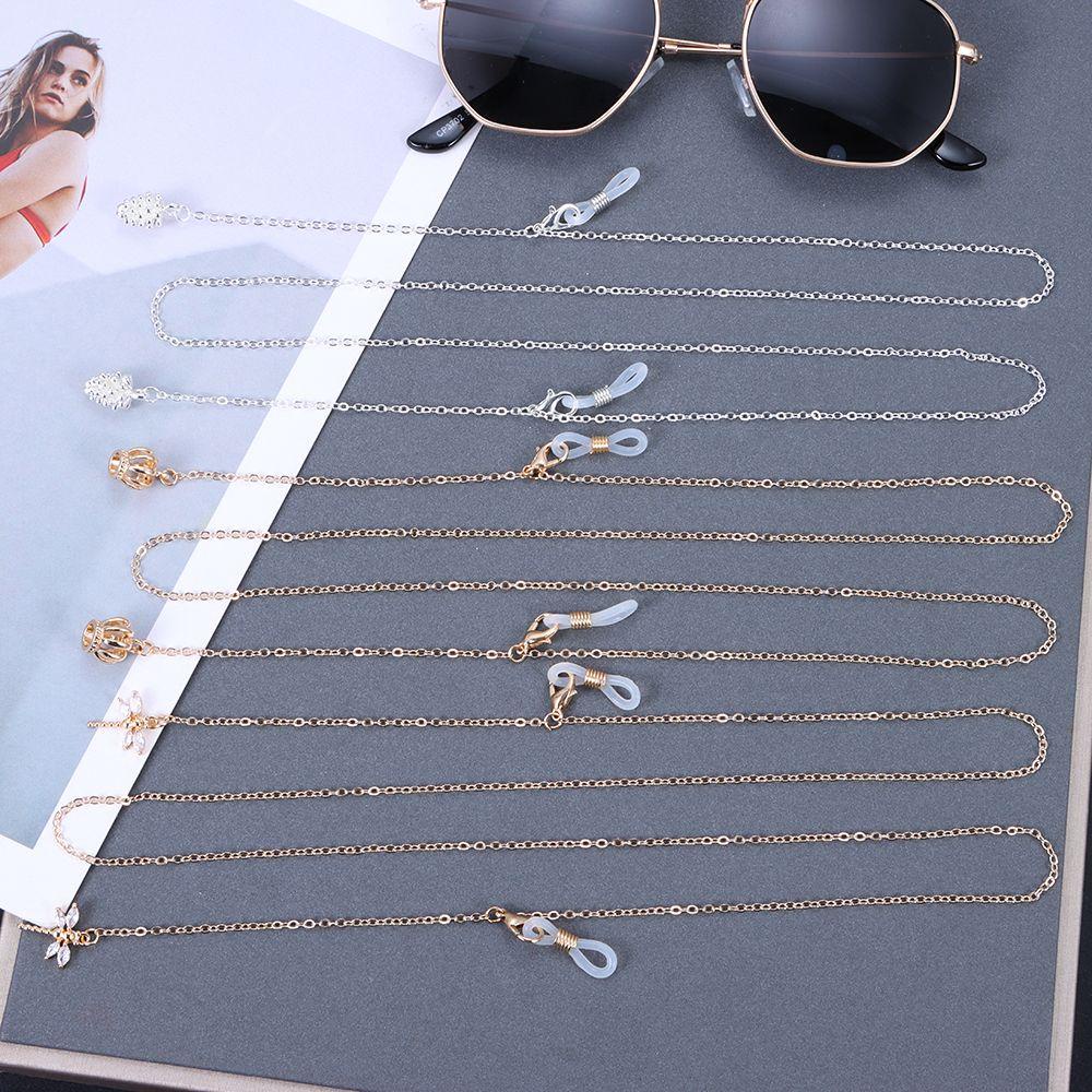 Top Rantai Kacamata Bahan Alloy Warna Silver