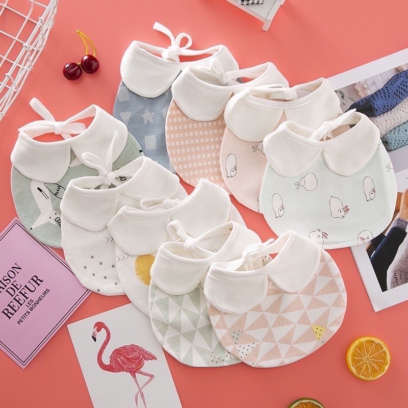 Korean Cute Baby Bibs | Slabber Kerah Lucu Korean Style | Celemek Makan Bayi