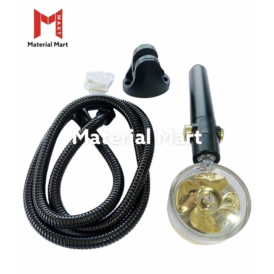 Kepala Hand Shower Bulat Hitam | Hand Shower Mandi Dove | Material Mart