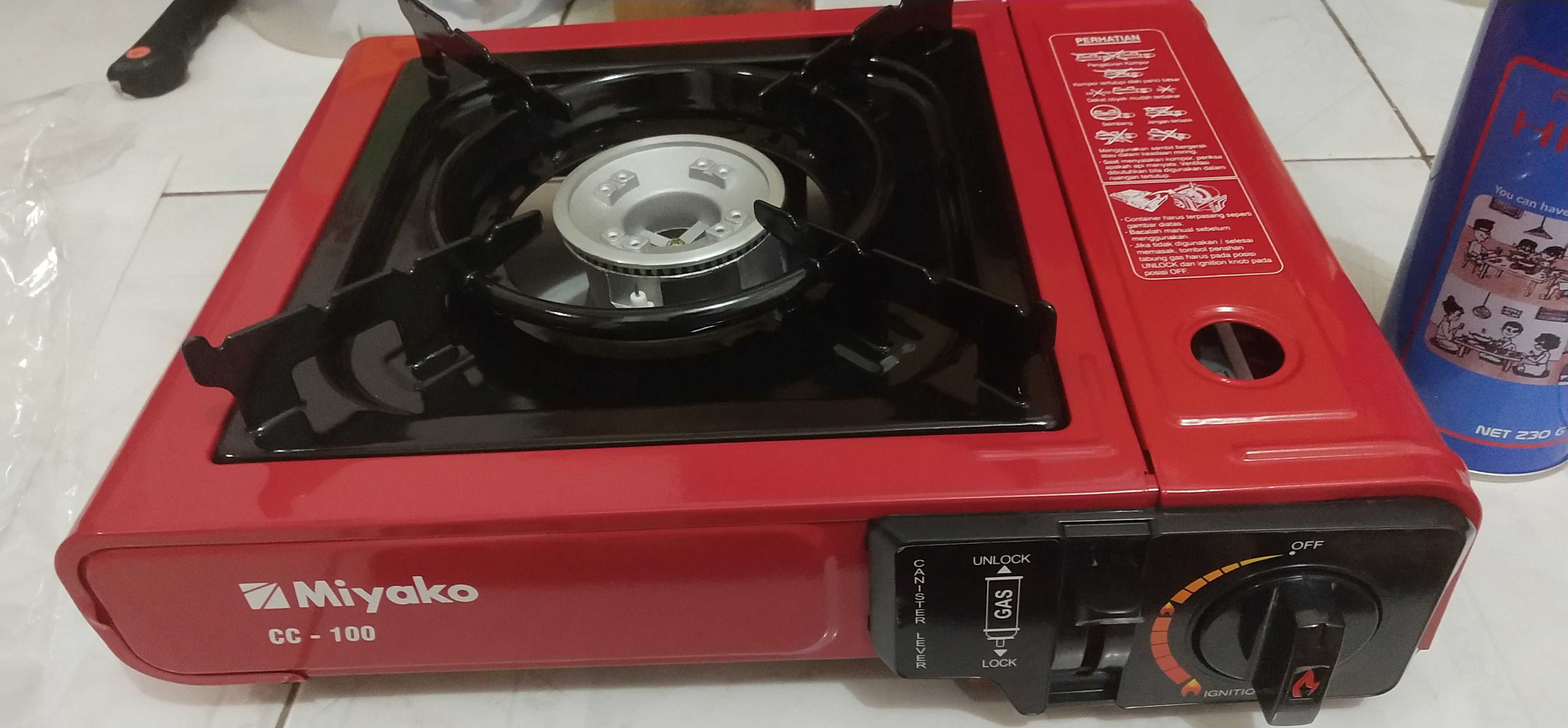 Kompor Gas Portable Miyako Cc100 Cc-100 Portabel