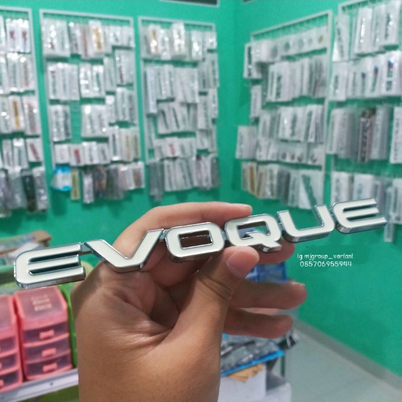Emblem logo EVOQUE landrover land rover ukuran original evoque