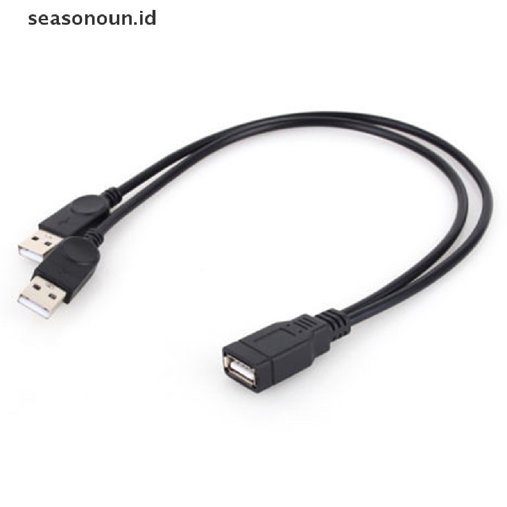 (seasonoun) Kabel Data / Charger USB 2.0 1 Female Ke 2 Male Bentuk Y