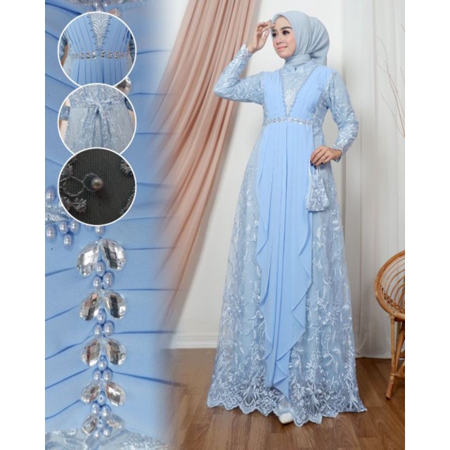 DRESS SAVANA // BAHAN TILLE BORDIR MUTIARA PREMIUM // By Ratu Kebaya