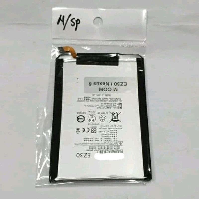 BATERAI NEXUS 6 / EZ30 , Z3 / G7 / JE40 BATTERY BATT BATLE MANTUL MURAH MERIAH