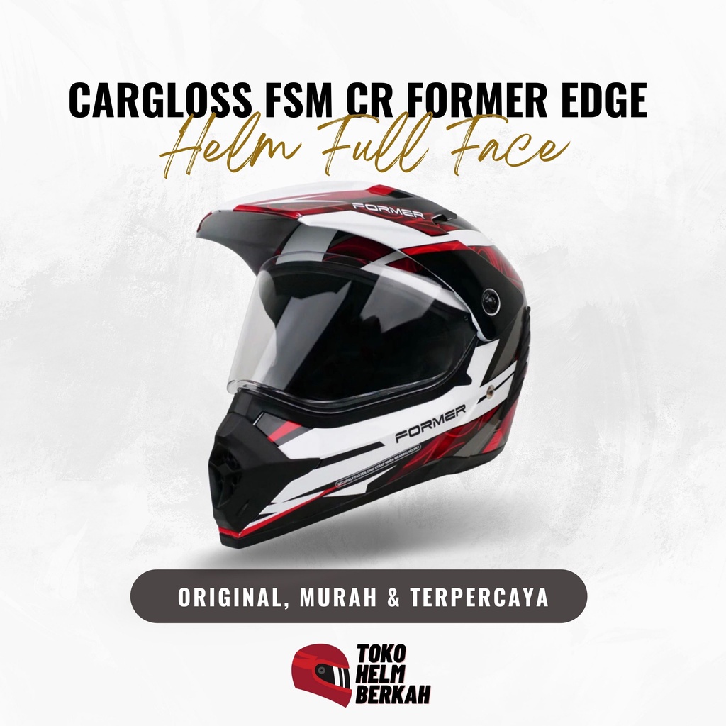CARGLOSS FSM CR Former Edge Helm Full Face - SP Whity White