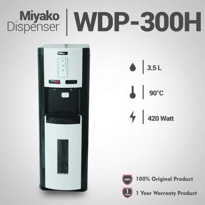 Miyako WDP 300 Dispenser Air Galon Bawah Dengan 2 Kran Panas Dingin